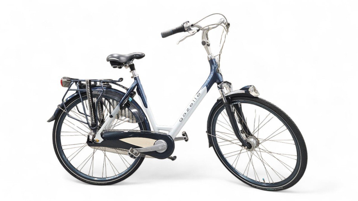 Gazelle Montreux Dames WIT / BLAUW 53cm